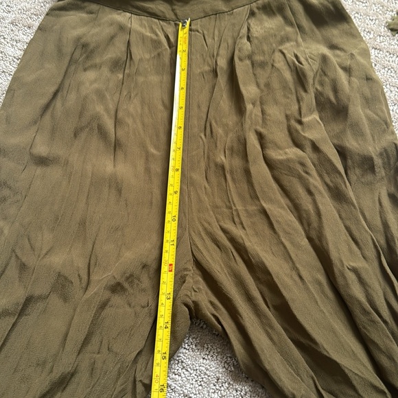 Anthropologie Leifsdottir Sani Green Surplice Wrap Jumpsuit size 4 - Picture 8 of 11